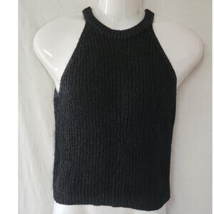 Sparkle Vintage Sleeveless Rib Knit Sweater Tank Top Women's Size Medium 90s